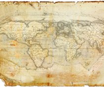 Požutjela stara mapa svijeta